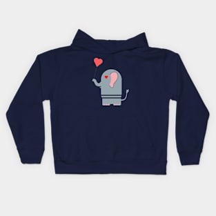 Elephant in love Kids Hoodie